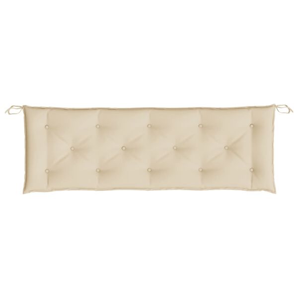 vidaXL Garden Bench Cushion Beige 150x50x7 cm Oxford Fabric