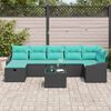 vidaXL Sofa Set with Cushion 5 pcs Poly Rattan