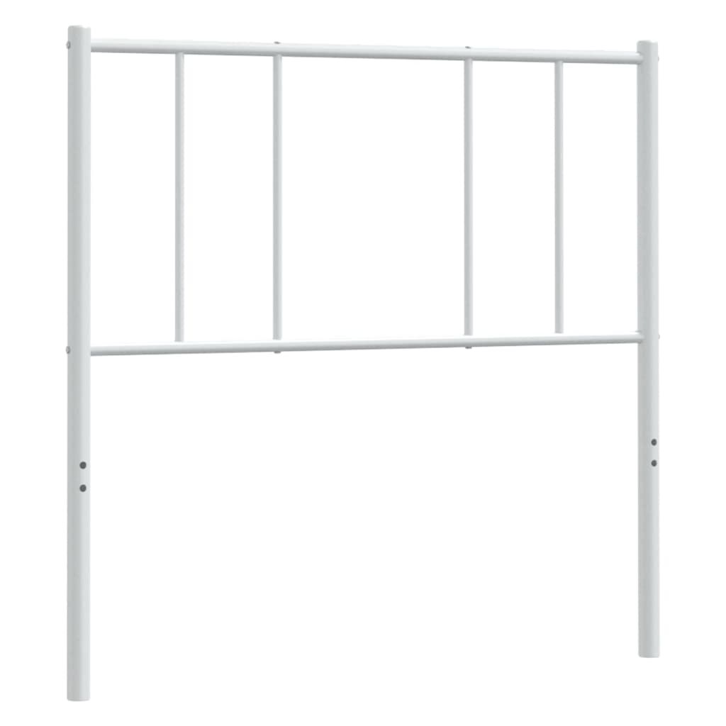 vidaXL Metal Headboard White 100 cm