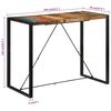 vidaXL Bar Table 140x70x110 cm Solid Wood Reclaimed
