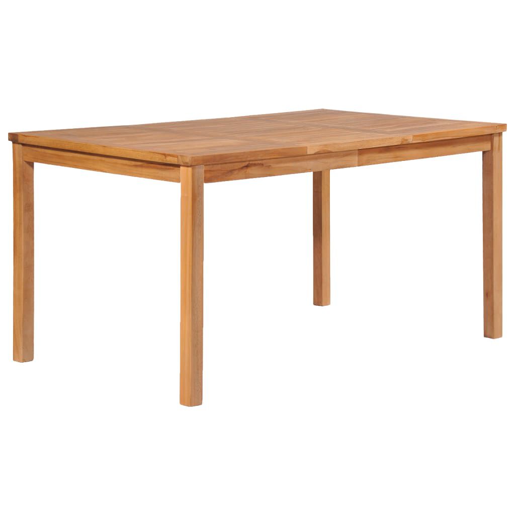 vidaXL 7 Piece Garden Dining Set 150x90 cm Solid Teak Wood