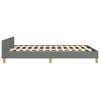 vidaXL Bed Frame without Mattress Dark Grey King Fabric