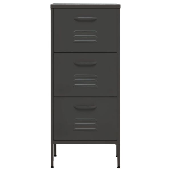 vidaXL Storage Cabinet Anthracite 42.5x35x101.5 cm Steel