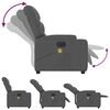 vidaXL Electric Massage Recliner Chair Dark Grey Fabric