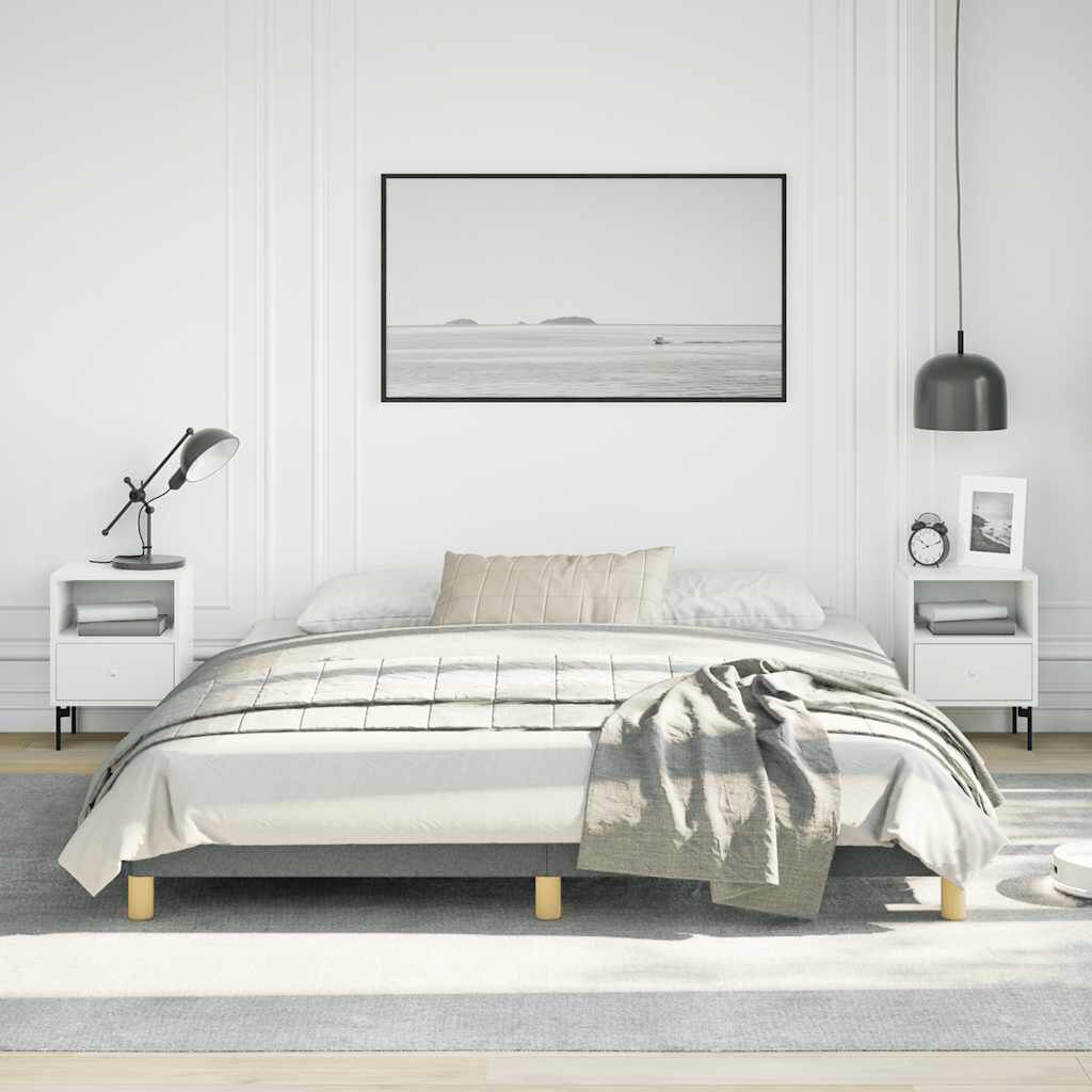 vidaXL Bed Frame without Mattress Dark Grey California King Fabric