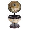 vidaXL Tabletop Globe Bar Wine Stand Eucalyptus Wood White