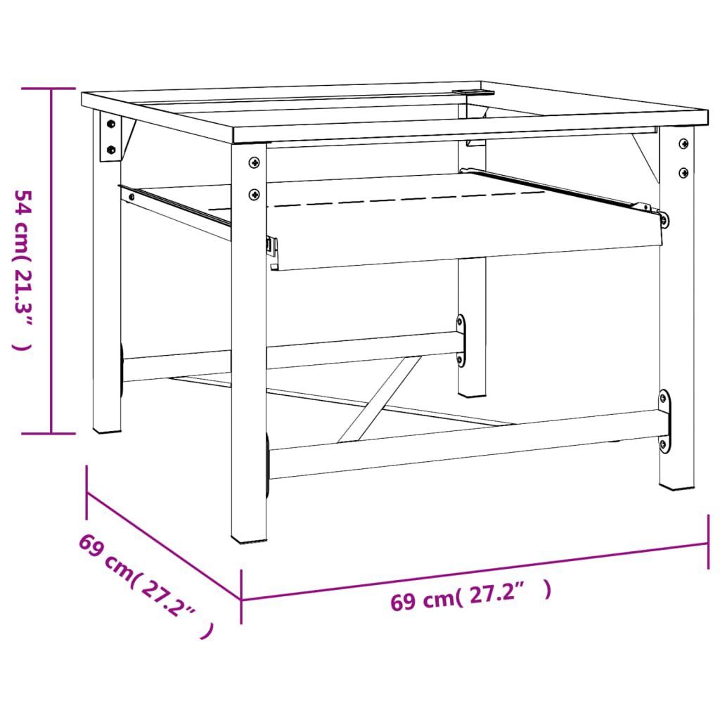vidaXL Washing Machine Pedestal with Pull-Out Shelf White