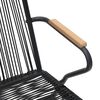 vidaXL 7 Piece Garden Dining Set Black PVC Rattan