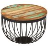 vidaXL Coffee Table Ø50x35 cm Solid Wood Reclaimed and Steel