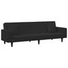 vidaXL 2 Piece Sofa Set with Pillows Black Velvet