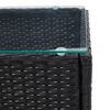 vidaXL 4 Piece Garden Lounge Set with Cushions Poly Rattan Black