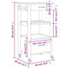 vidaXL Kitchen Trolley MONZA 48x40x90 cm Solid Wood Pine