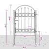 vidaXL Fence Gate Grey 100 x 125 cm Powder-coated steel