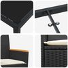 vidaXL Garden Dining Set 5 pcs Black Poly Rattan