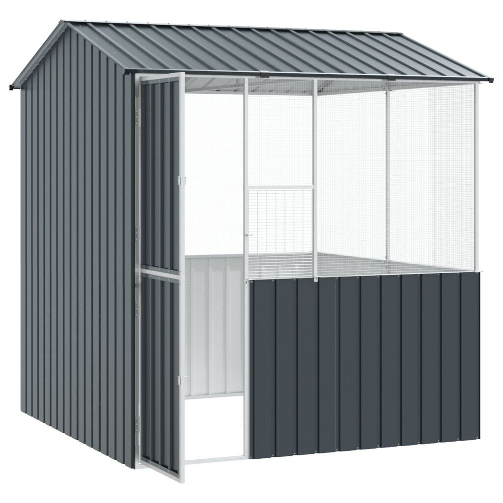 vidaXL Bird Cage Anthracite215x78x200 cm Galvanised Steel