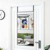 vidaXL Door Mirror Black 50x100 cm Glass and Aluminium