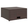 vidaXL 4 Piece Garden Lounge Set with Cushions Poly Rattan Brown