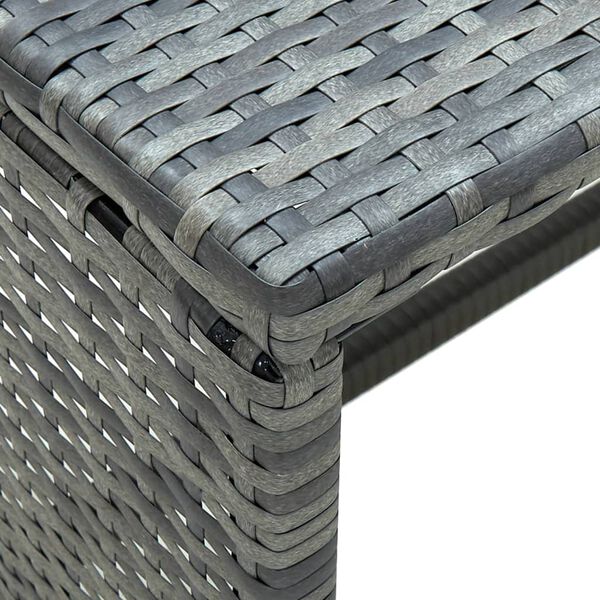vidaXL 4 Piece Garden Lounge with Cushions Set Poly Rattan Grey