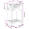 vidaXL Garden Planter with Shelf 45x45x80 cm Solid Wood Acacia and Steel