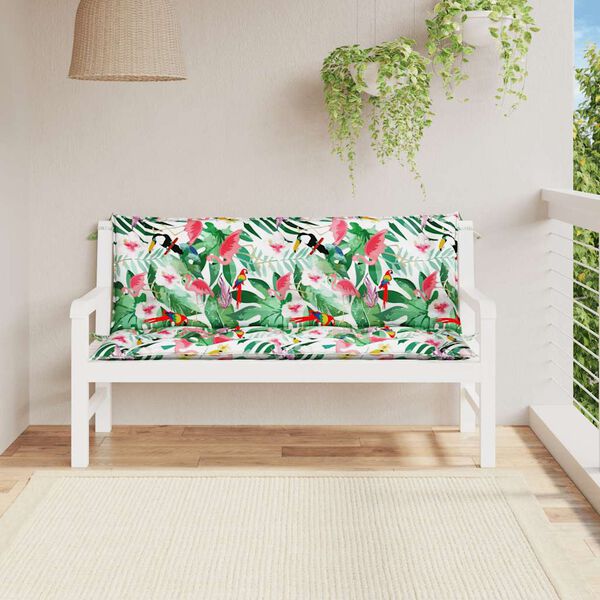 vidaXL Garden Bench Cushions 2pcs Multicolour 150x50x7cm Fabric