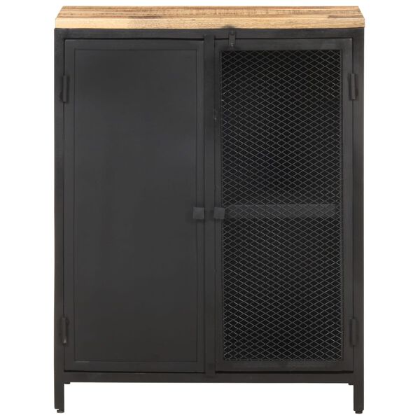 vidaXL Sideboard 60x35x78 cm Solid Rough Mango Wood