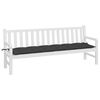 vidaXL Garden Bench Cushion Black 200x50x7 cm Oxford Fabric