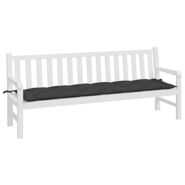 vidaXL Garden Bench Cushion Black 200x50x7 cm Oxford Fabric