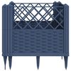 vidaXL Garden Planter with Pegs Blue Grey 43.5x43.5x43.5 cm PP
