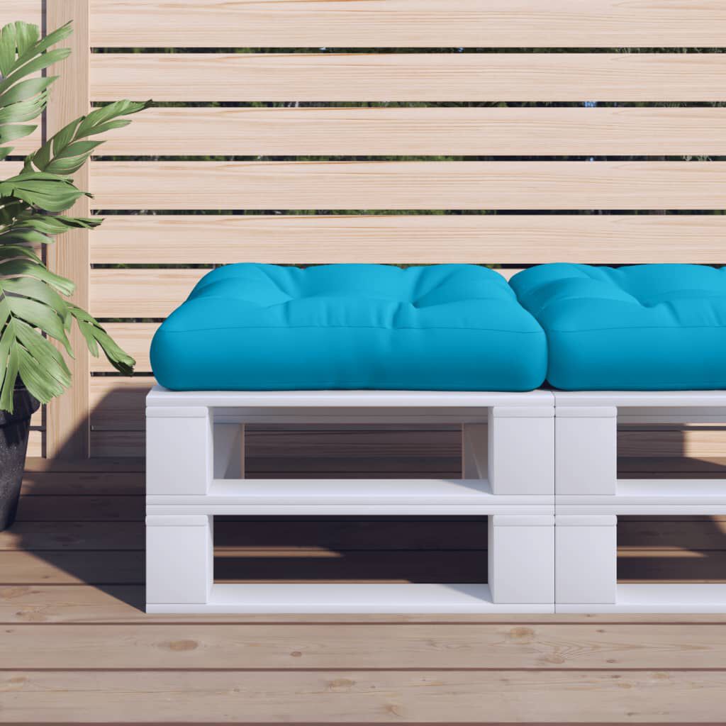 vidaXL Pallet Cushion Blue 60x60x12 cm Fabric