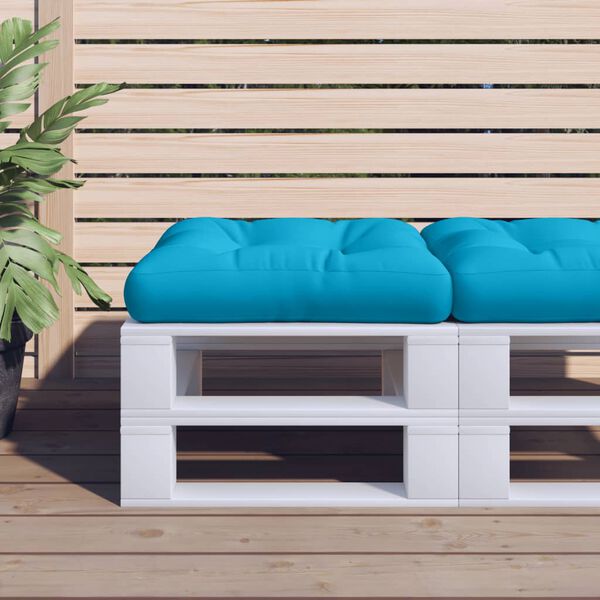 vidaXL Pallet Cushion Blue 60x60x12 cm Fabric