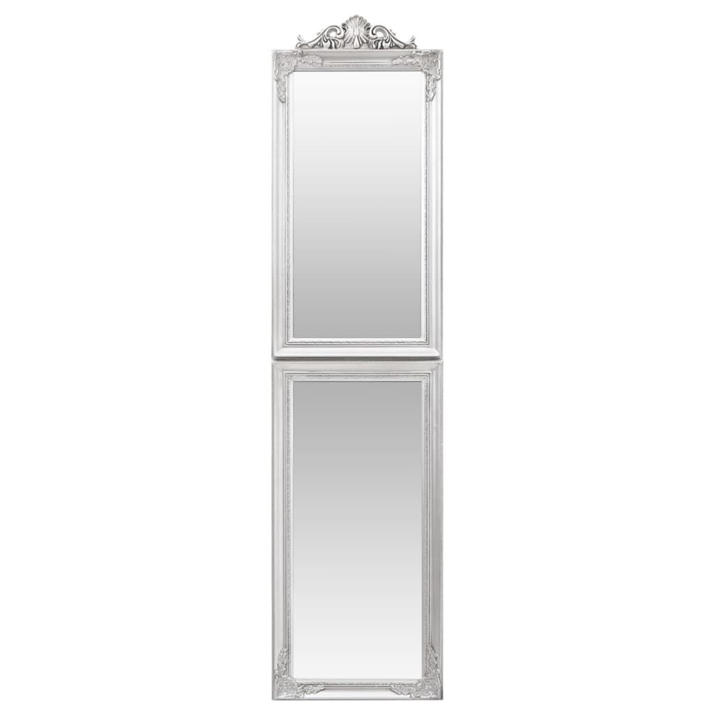vidaXL Free-Standing Mirror Silver 45x180 cm