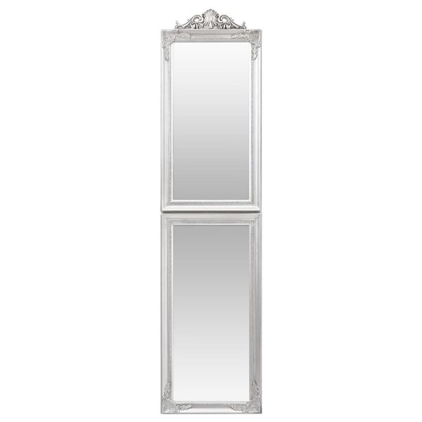 vidaXL Free-Standing Mirror Silver 45x180 cm