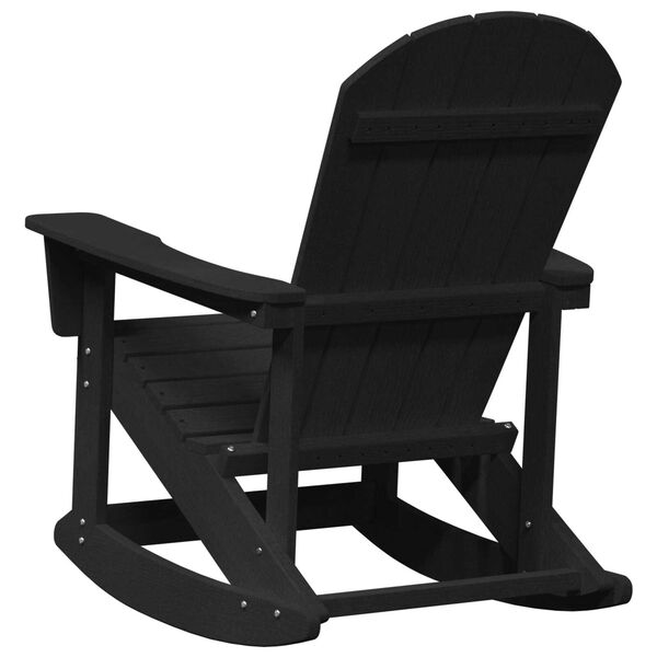 vidaXL Adirondack Rocking Chair Black 73.5x92x90 cm HDPE