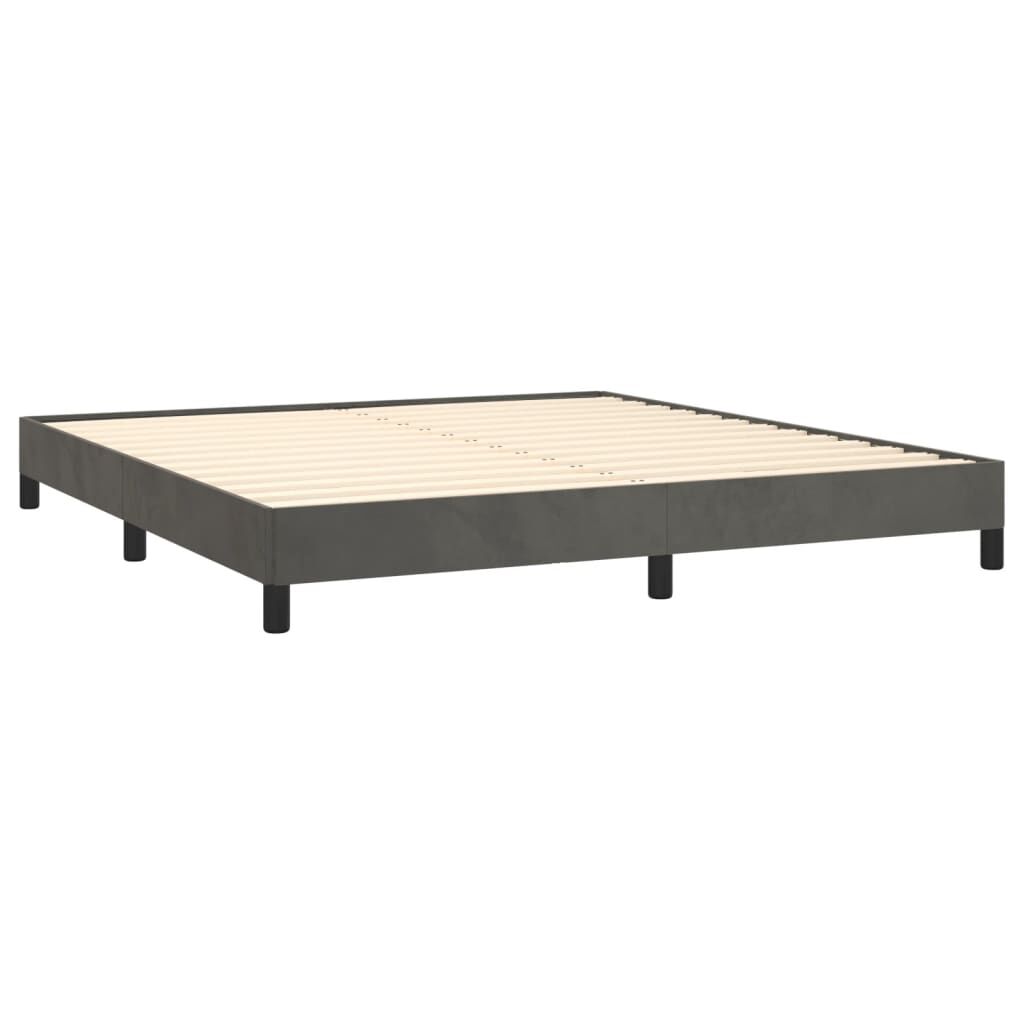 vidaXL Bed Frame without Mattress Dark Grey California King Velvet (US Only)