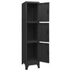 vidaXL Locker Cabinet Black 38x45x180 cm Steel