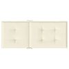 vidaXL Garden Highback Chair Cushions 4 pcs Cream 120x50x2 cm Fabric