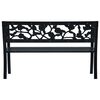 vidaXL Garden Bench 125 cm Black Steel