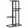 vidaXL 4-Floor Flower Stand 43x22x76 cm Black Metal
