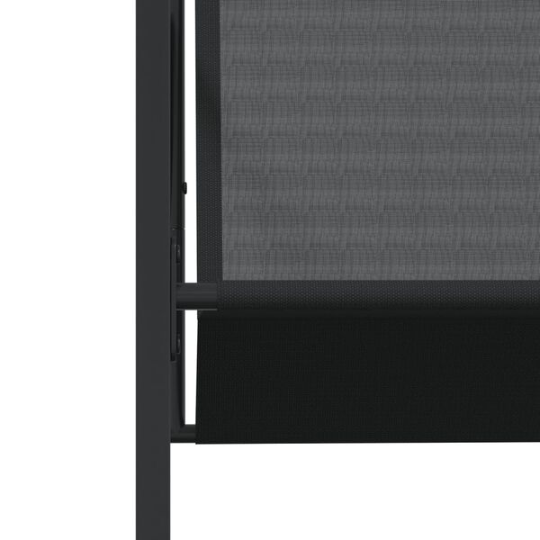 vidaXL Garden Chairs 4 pcs Black Steel and Textilene