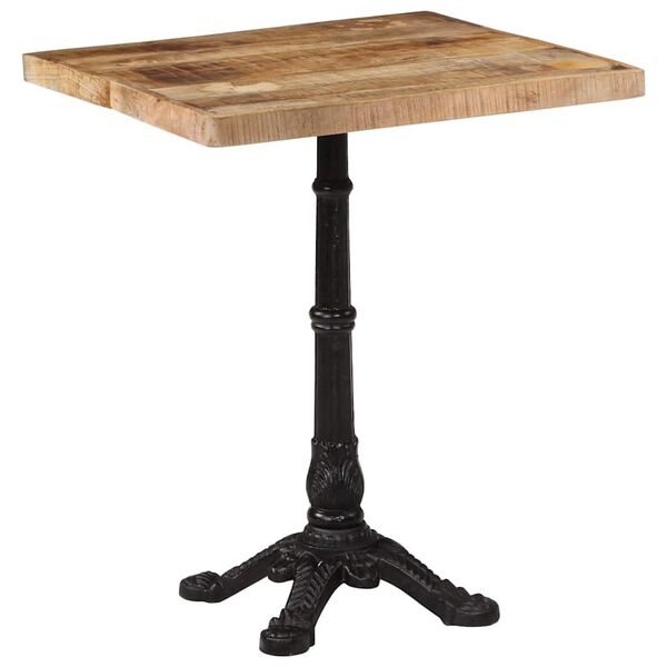 vidaXL Bistro Table 60x60x77 cm Rough Mango Wood