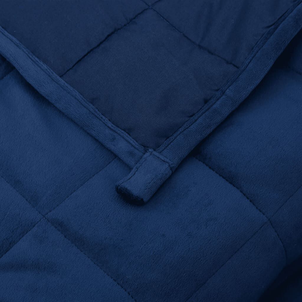 vidaXL Weighted Blanket Blue 220x230 cm King 11 kg Fabric