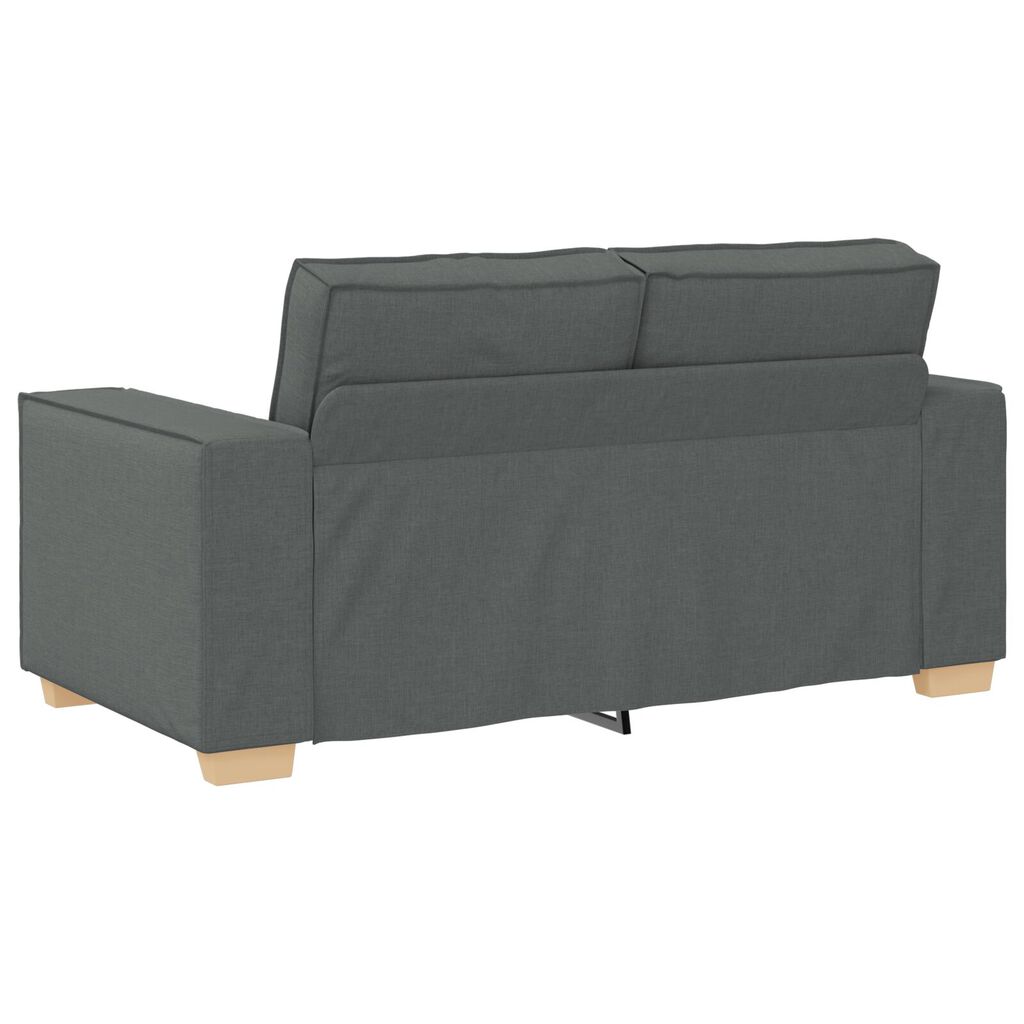 vidaXL 3 Piece Sofa Set with Cushions Dark Grey Fabric