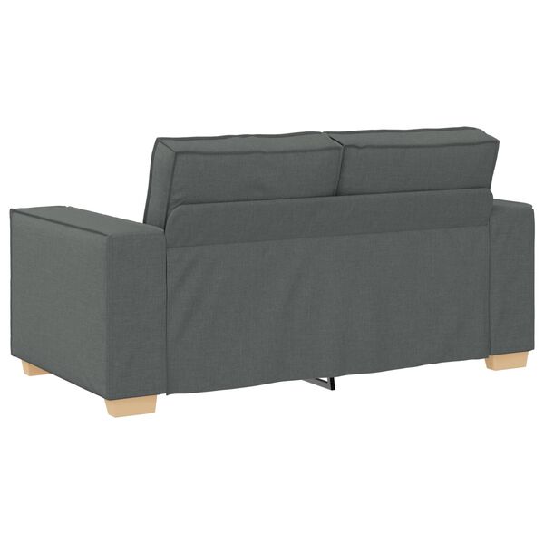 vidaXL 3 Piece Sofa Set with Cushions Dark Grey Fabric