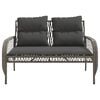 vidaXL 4 Piece Garden Sofa Set with Cushions Grey Poly Rattan