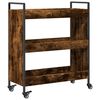 vidaXL Kitchen Trolley Smoked Oak 70x30x82 cm Engineered Wood