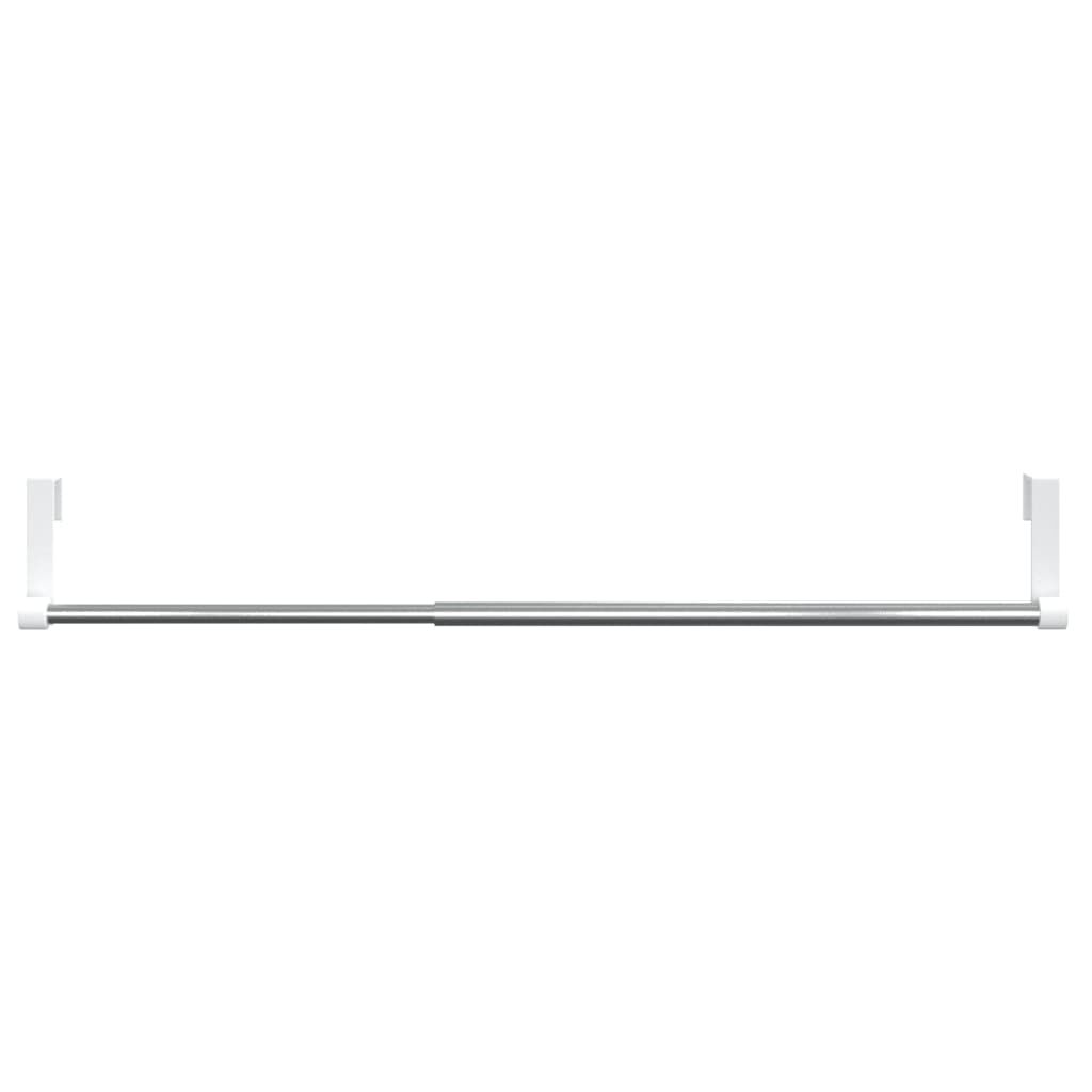 vidaXL Curtain Rails 2 pcs White and Silver 40-60 cm Aluminium