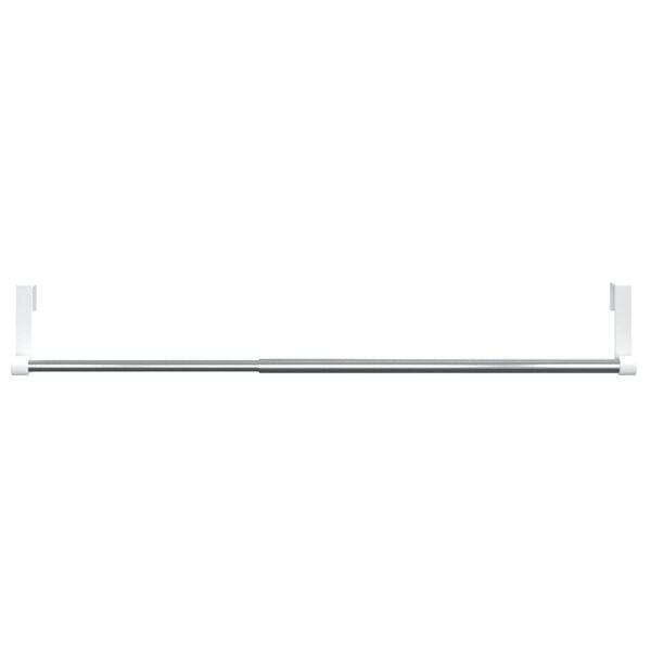 vidaXL Curtain Rails 2 pcs White and Silver 40-60 cm Aluminium