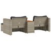 vidaXL 5 Piece Garden Sofa Set with Cushions Grey Poly Rattan Acacia