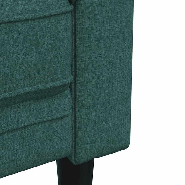 vidaXL Chesterfield Sofa 3-Seater Dark Green Fabric