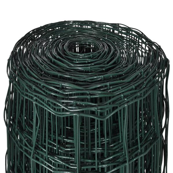 vidaXL Euro Fence Steel 25x1.2 m Green